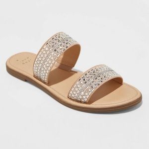 A New Day Kersha Jeweled Slide Sandals